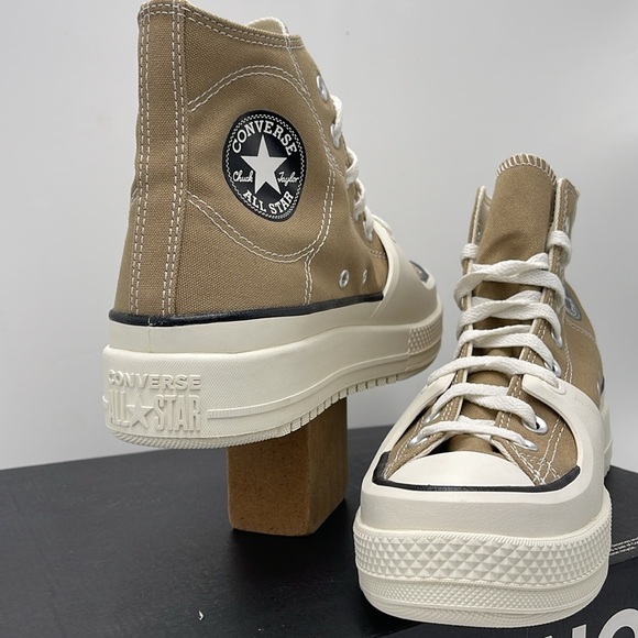 Converse Men’s CTAS CONSTRUCT HI ROASTED/BLACK/EGRET A03876C Platforms Sneakers - Picture 8 of 16